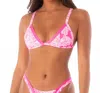 Maaji Rewind Fixed Triangle Bikini Top In Pink Blossom In Pink