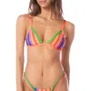 Maaji Rewind Reversible Triangle Bikini Top In Multi
