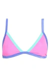 Maaji Rewind Reversible Triangle Bikini Top In Multi