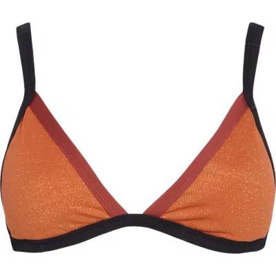 Maaji Rewind Triangle Bikini Top In Brown