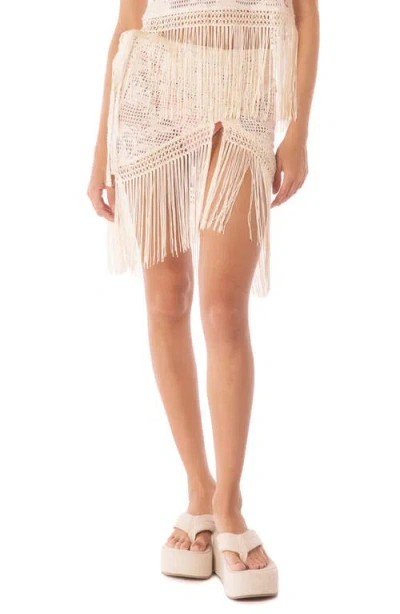 Maaji Rosalie Open Knit Cover-up Pareo In Beige Overflow