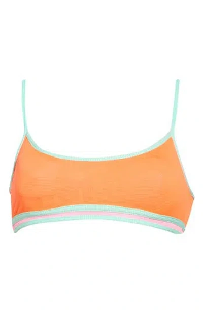 Maaji Rubi Reversible Bikini Top In Orange