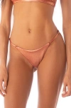 Maaji Rust Copper Reversible Bikini Bottoms In Dark Orange