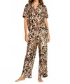 Maaji Sand Zebra Kameli Top And Pant Set In Black In Multi
