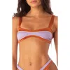 Maaji Satin Umber Headhunter Reversible Bikini Top In Copper