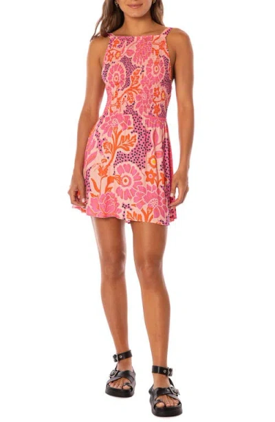 Maaji Scarlett Floral Cover-up Minidress In Pink