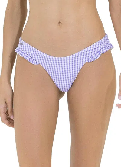 Maaji Seersucker Voyage Bikini Bottom In Purple