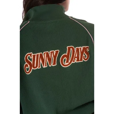 Maaji Shamrock Quarter-zip Cover-up Pullover In Green