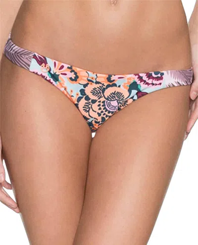 Maaji Signature Hipster Bikini Bottom In Maa Curuba Hibiscus In Beige