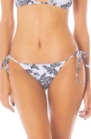Maaji Sky Vine Sunning Side Tie Bikini Bottoms In Blue