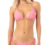 Maaji Sliding Triangle Bikini Top In Sea Pink Balmy In Multi