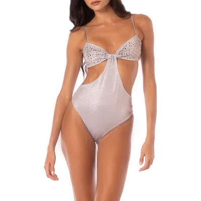 Maaji Smokey Silver Anya One-piece Swimsuit In Gray