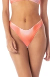 Maaji Reversible Signature Cut Thin Side Bikini Bottom In Pink In Pink