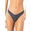 Maaji Splendour Metallic High Leg Bikini Bottoms In Black