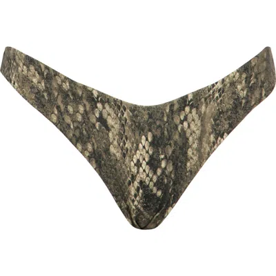 Maaji Splendour Reversible Bikini Bottoms In Green