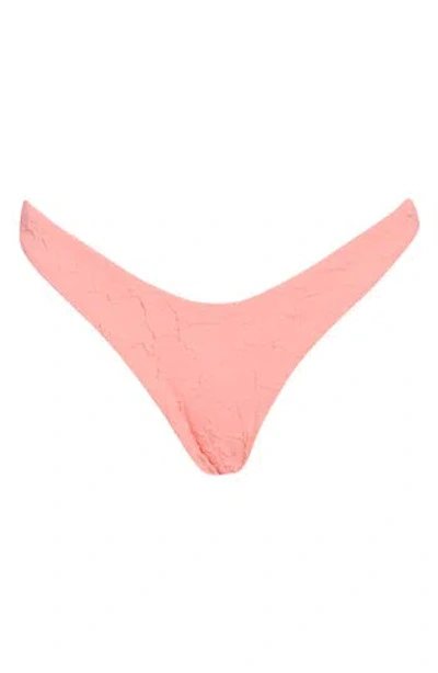 Maaji Splendour Textured Bikini Briefs In Pink