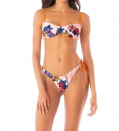 MAAJI SPLENIUM REGULAR RISE SINGLE STRAP BIKINI BOTTOM IN HULA HARMONY