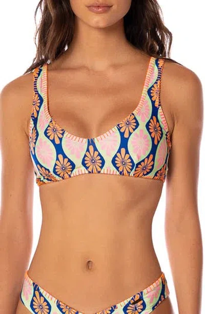 Maaji Stamped Blooms Sunquest Reversible Bikini Top In Multi