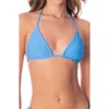 Maaji Stone Blue Balmy Reversible Bikini Top In Blue