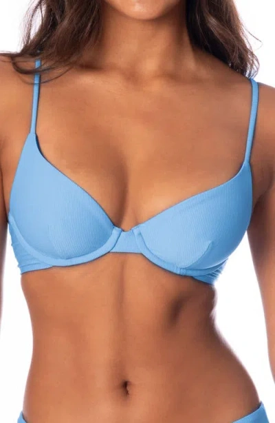 Maaji Stone Blue Dainty Reversible Underwire Bikini Top