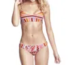 Maaji Stripes And Straps Bottom In Red In Red