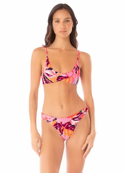Maaji Sublimity Classic Bikini Bottom In Coral Reef In Orange