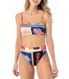 Maaji Sully Hi-leg High Waist Bottom In Multi Color Paradise In Multi