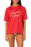 Maaji Summer Love Graphic Cover-up T-shirt In Red