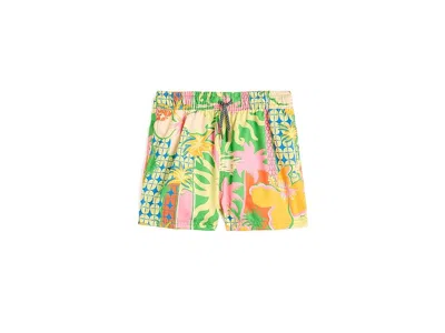 Maaji Sun Flicker Little Sailor Boys (toddler/little Kids/big Kids) Boy's Swimwear Open Yellow : 16-18 Big In Brown