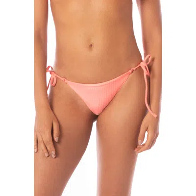 Maaji Sunlight Reversible Bikini Bottoms In Pink