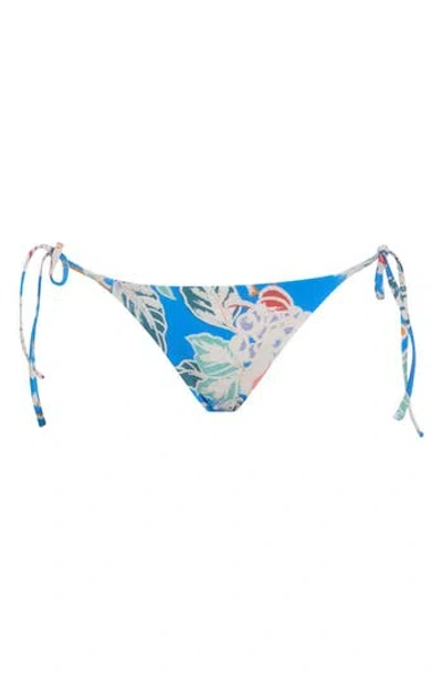 Maaji Sunning Side Tie Bikini Bottoms In Blue