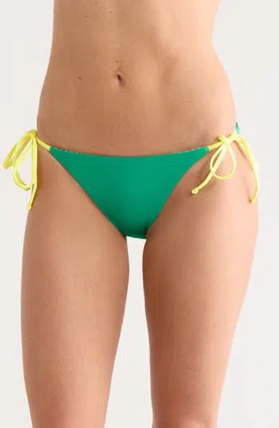 Maaji Sunning Side Tie Bikini Bottoms In Green