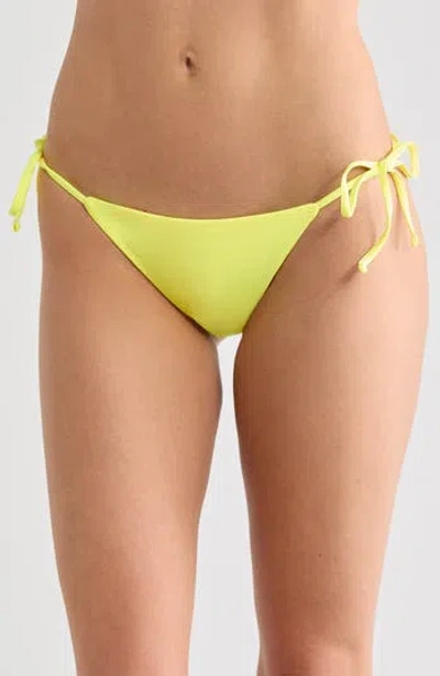Maaji Sunning Side Tie Bikini Bottoms In Yellow