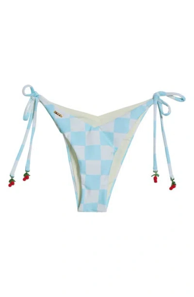 Maaji Sunshine Reversible V-cut Bikini Bottoms In Blue