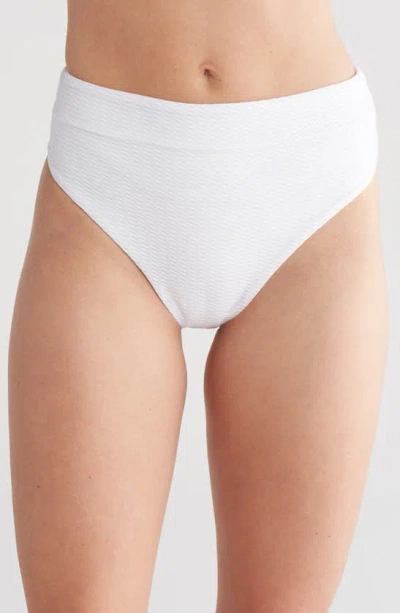 Maaji Suzy Q Reversible Bikini Bottoms In White