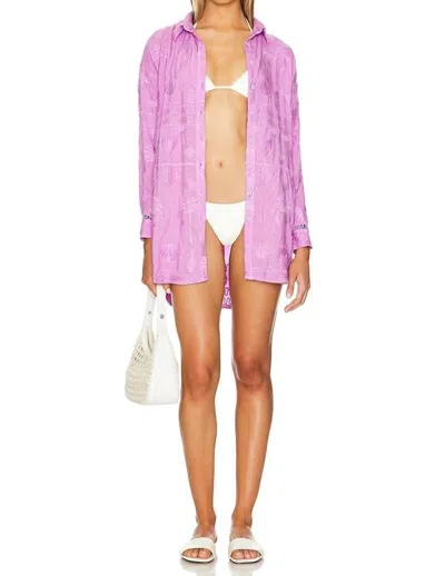 Maaji Sweetheart Paradiso Oversized Shirt In Lilac In Purple