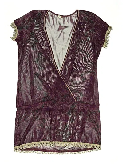 Pre-owned Maaji Swimsuit Cover Up In Burgundy