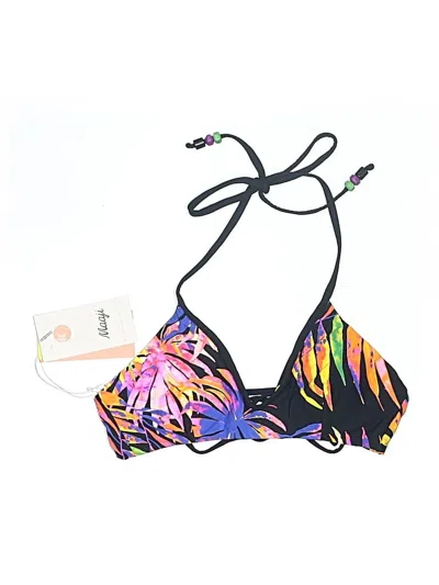 Pre-owned Maaji Swimsuit Top Black Print Pattern Swimwear