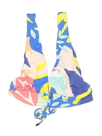 Pre-owned Maaji Swimsuit Top Blue Graphic Pattern Swimwear