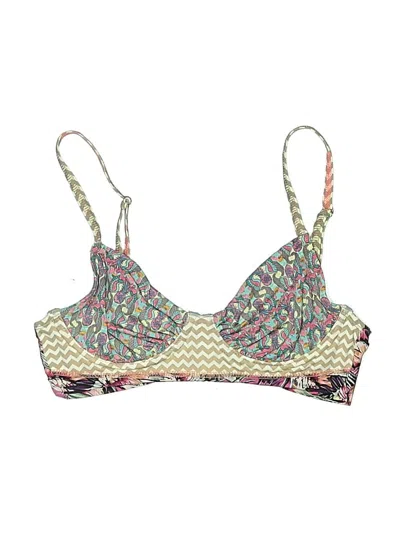 Pre-owned Maaji Swimsuit Top Purple Tweed Pattern Swimwear