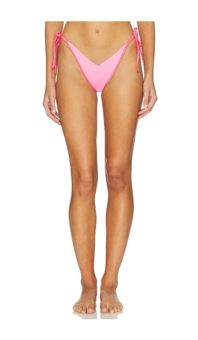 Maaji Taffy Dreamscape Side Bikini Bottom In Pink