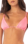 Maaji Taffy Reversible Bikini Top In Pink