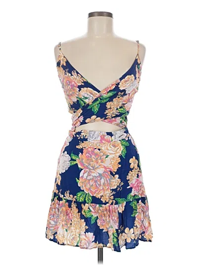 Pre-owned Maaji Tank Top Blue Strapless Neckline Tops