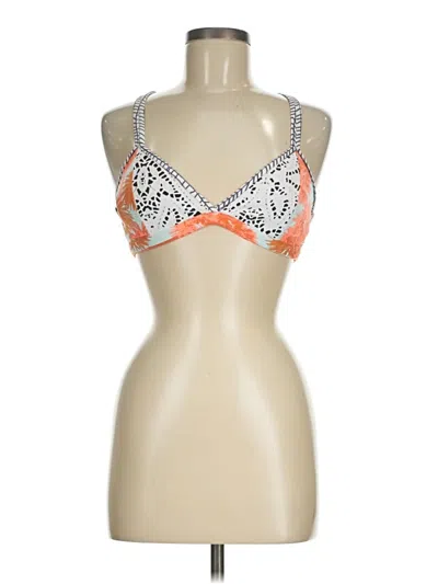 Pre-owned Maaji Tank Top Orange Plunge Neckline Tops