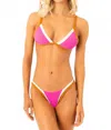 Maaji Trinity Bikini Bottom In Radiant Pink In Pink