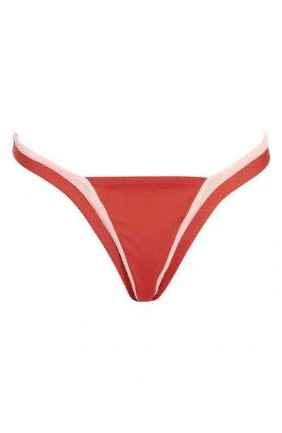 Maaji Trinity Bikini Bottoms In Burgundy