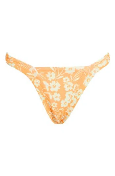 Maaji Trinity Floral Cheeky Swim Bottoms In Orange