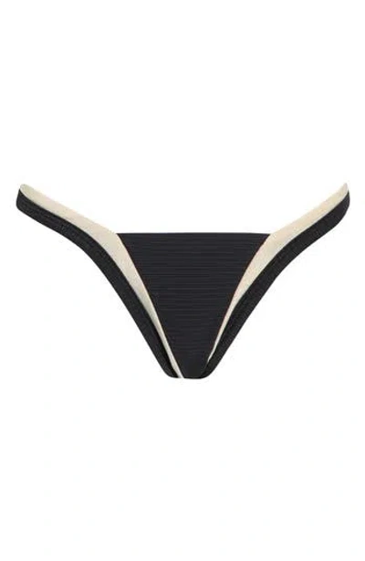 Maaji Trinity Reversible Bikini Bottoms In Black