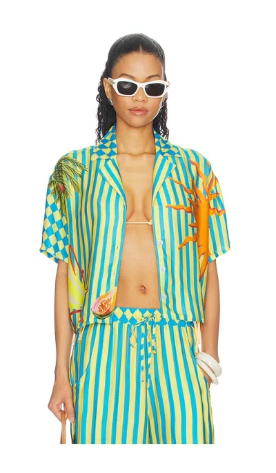 Maaji Tropic Camouflage Octavia Shirt In Green