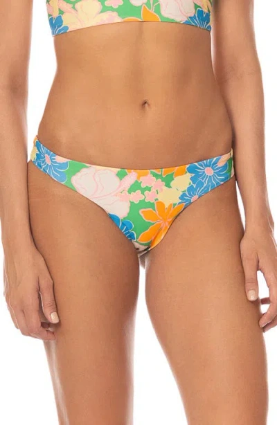 Maaji Tropic Lei Flirt Reversible Bikini Bottoms In Multi